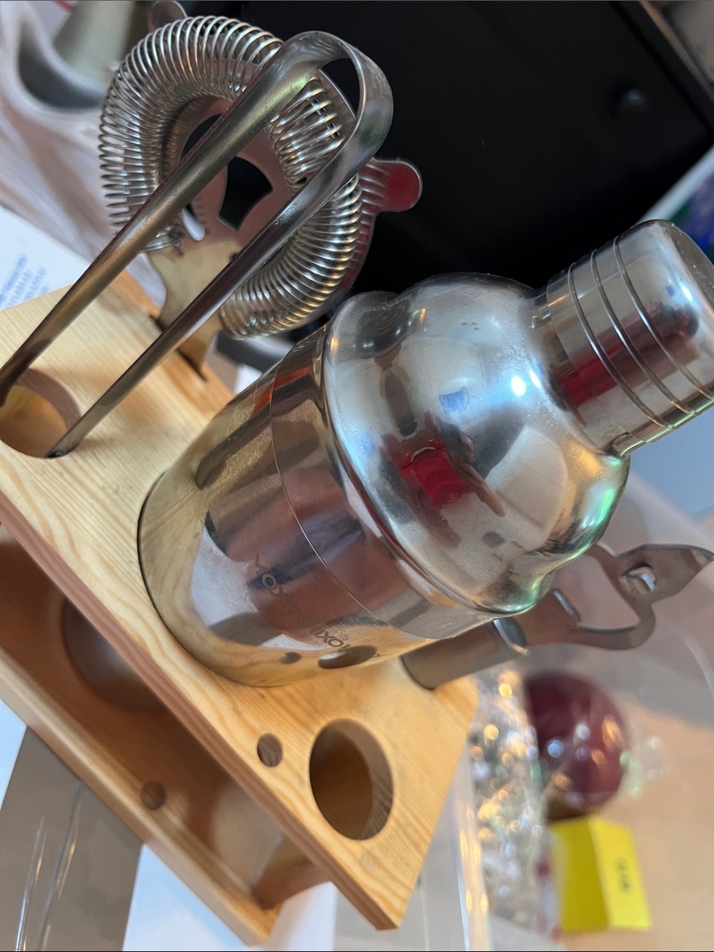 5- Piece Stainless Steel Cocktail Shaker Set with Stand